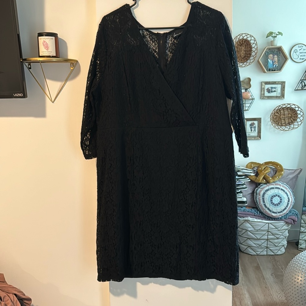 Classic Lane Bryant Black Lace Dress